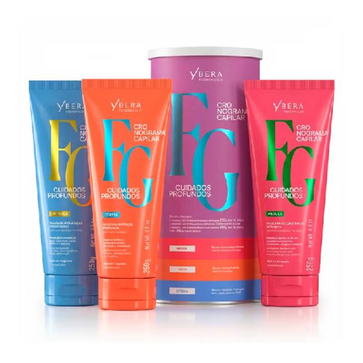 Kit Cronograma Capilar Fashion Gold Ybera